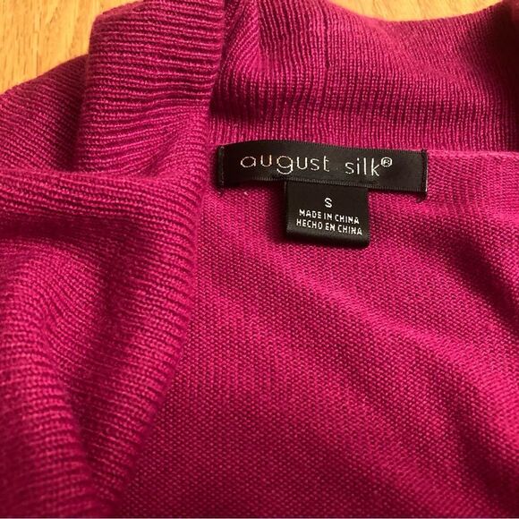 August Silk Fuchsia Puckered Cardigan - Picture 7 of 10